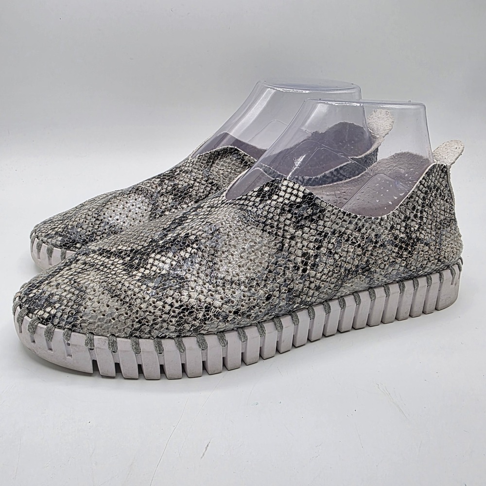 Ilse Jacobsen Tulip 139 Womens SZ 38 US 8 Snakeskin Slip On Comfort Shoes